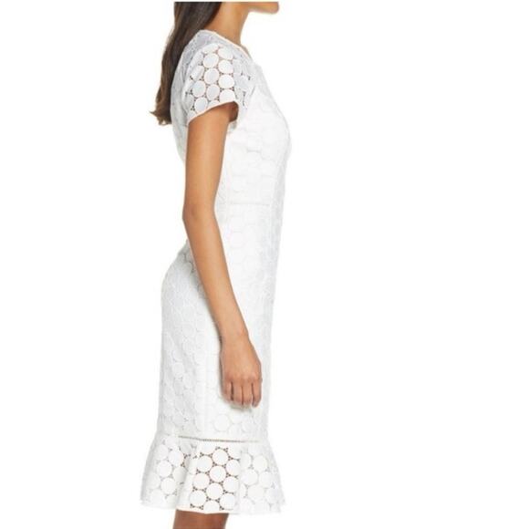 NWT Lilly Pulitzer Aliza White Midi Dress Polka Dot Lace Resort Women’s Size 8 - Picture 13 of 13